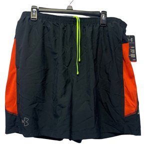 Under Armour Black Orange UA Running Heat Gear Retail$34.99 NWT Men's - XXL